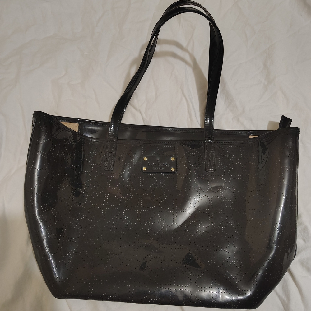Kate Spade Black Glossy Tote